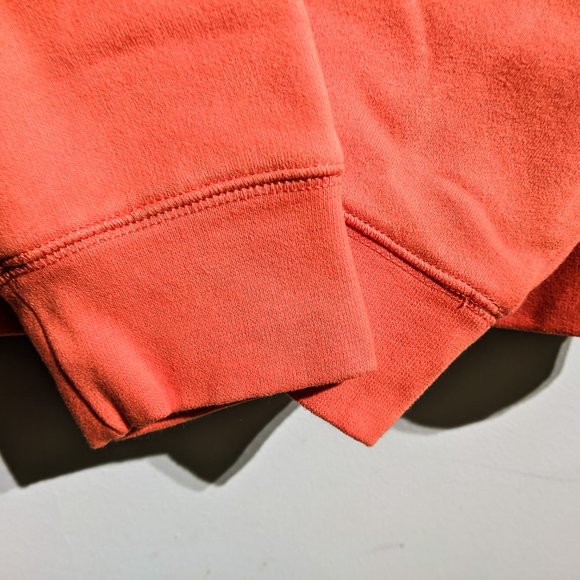 Lands End serious sweats fleece, flamingo orange, men's size medium - Picture 5 of 9